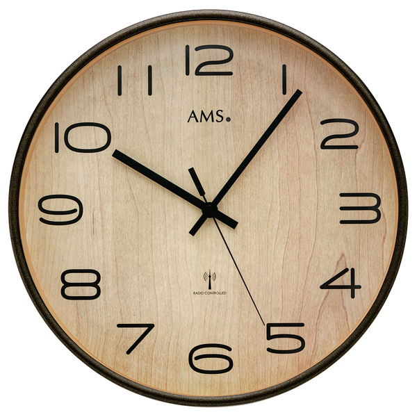 Funk-Wanduhr Coile - Multicolor - Klarglas - 32 x 32 x 5 cm