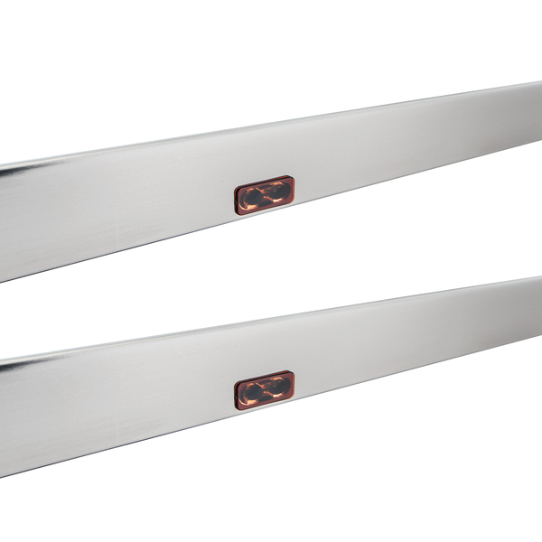 LED-Lichtblende Cardiff - 96,4 cm - Metall - Silber - 2er Set