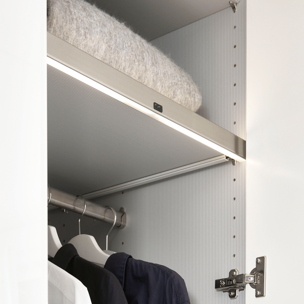 LED-Lichtblende Cardiff - 96,4 cm - Metall - Silber - 2er Set