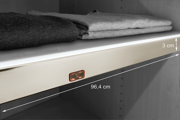 LED-Lichtblende Cardiff - 96,4 cm - Metall - Silber - 2er Set