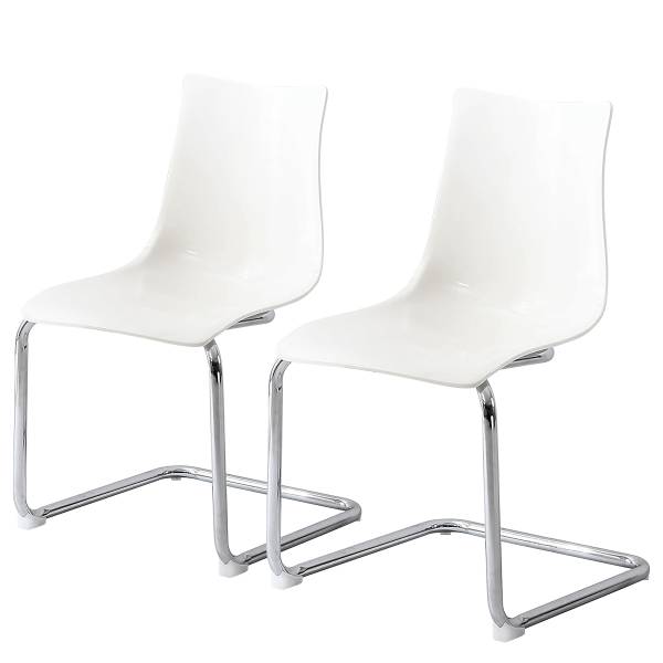 Freischwinger MENSIKU 2er-Set - Weiß