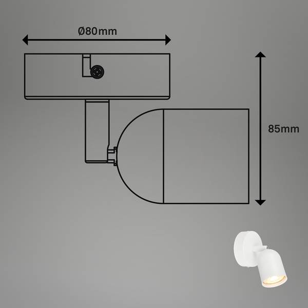 Wandleuchte Spot - Weiß