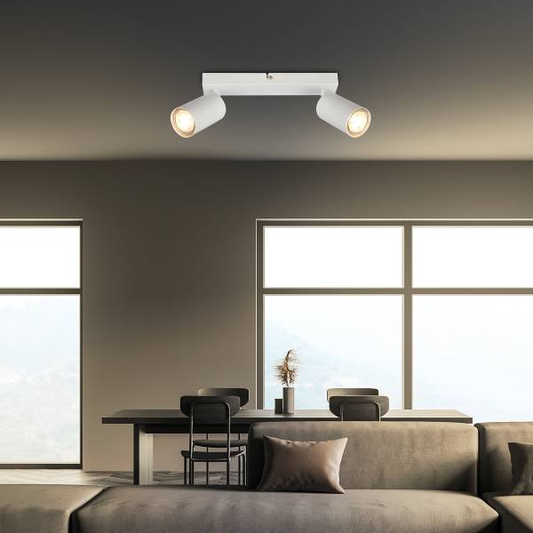 LED Deckenleuchte Spot - Weiß - Flammenanzahl: 2