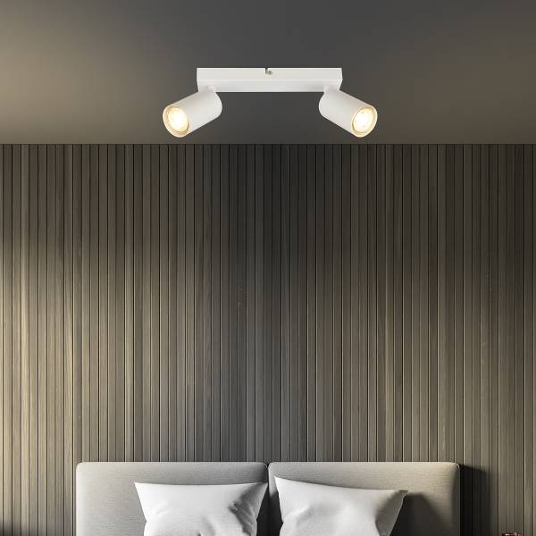 LED Deckenleuchte Spot - Weiß - Flammenanzahl: 2