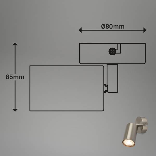 LED Wandleuchte Spot Tib - Silber