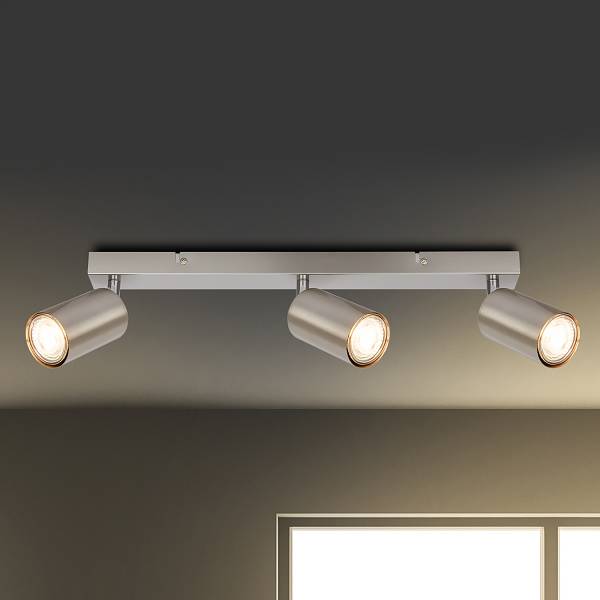 LED Deckenleuchte Spot Tib - Silber - Flammenanzahl: 3