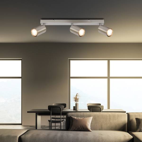 LED Deckenleuchte Spot Tib - Silber - Flammenanzahl: 3