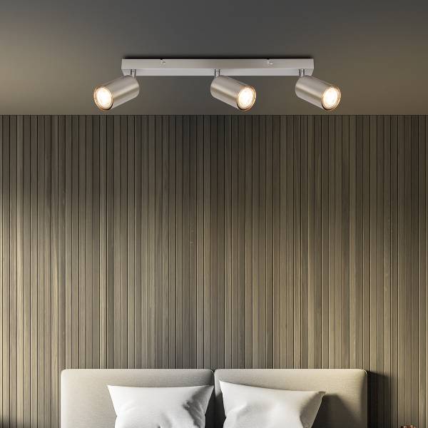 LED Deckenleuchte Spot Tib - Silber - Flammenanzahl: 3