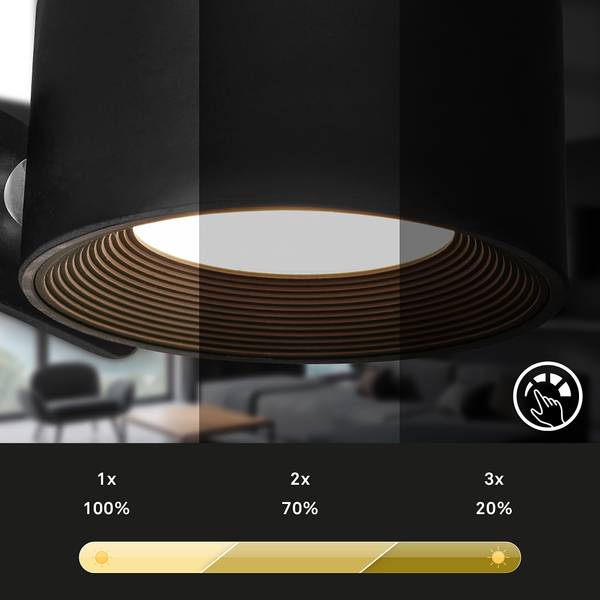 LED Akku Wandleuchte Tari - Schwarz