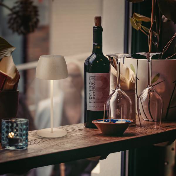 LED Akku Tischleuchte Serina Mini Typ A - Beige