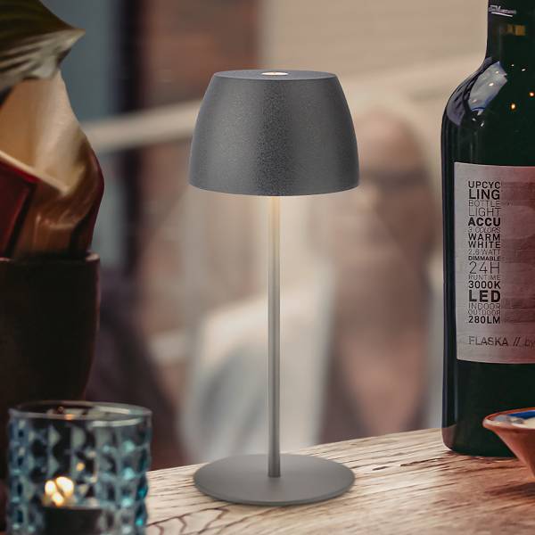 LED Akku Tischleuchte Serina Mini Typ A - Grau