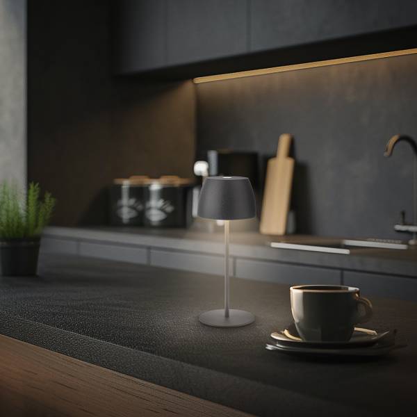 LED Akku Tischleuchte Serina Mini Typ A - Grau