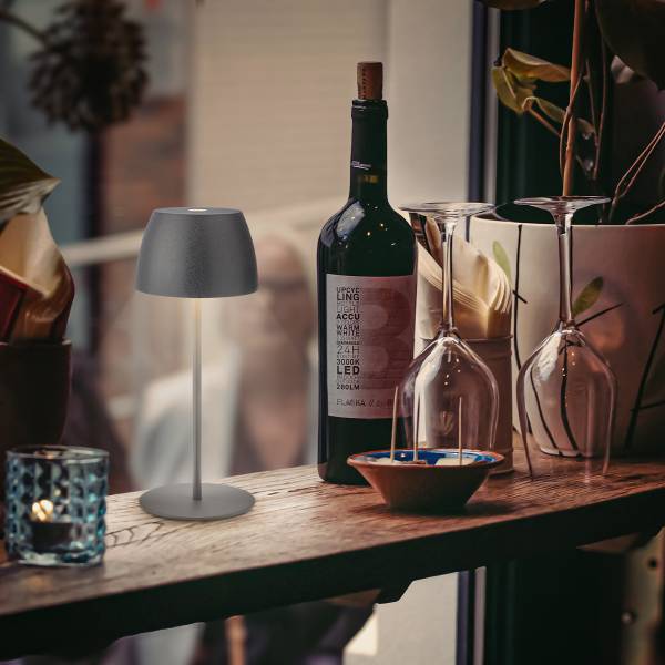 LED Akku Tischleuchte Serina Mini Typ A - Grau
