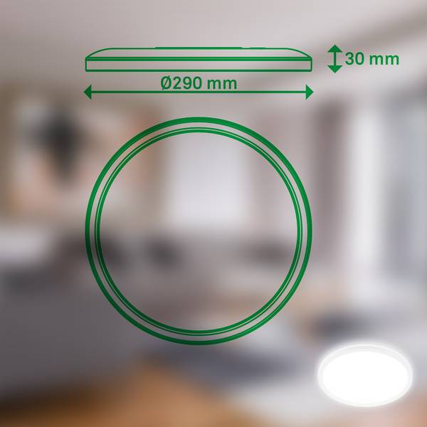 LED Deckenleuchte Tava Rund - Durchmesser: 30 cm