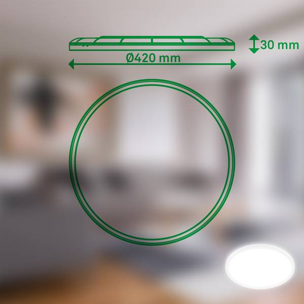 LED Deckenleuchte Tava Rund - Durchmesser: 42 cm