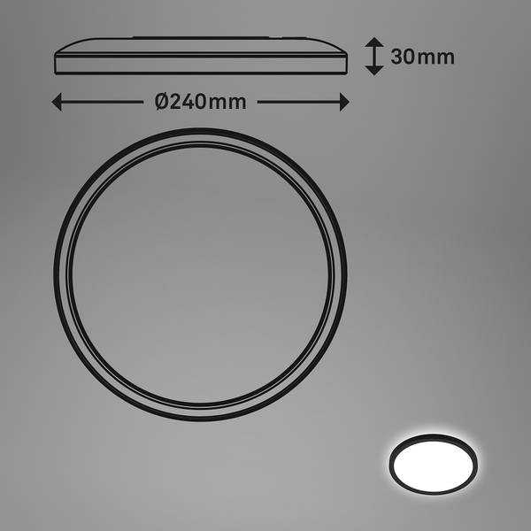 LED Deckenleuchte Move Typ A - Schwarz - 0 x 3 x 0 cm