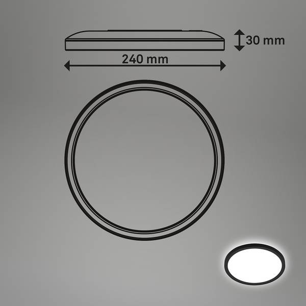 LED Deckenleuchte Tava Typ A - Schwarz - 0 x 3 x 0 cm
