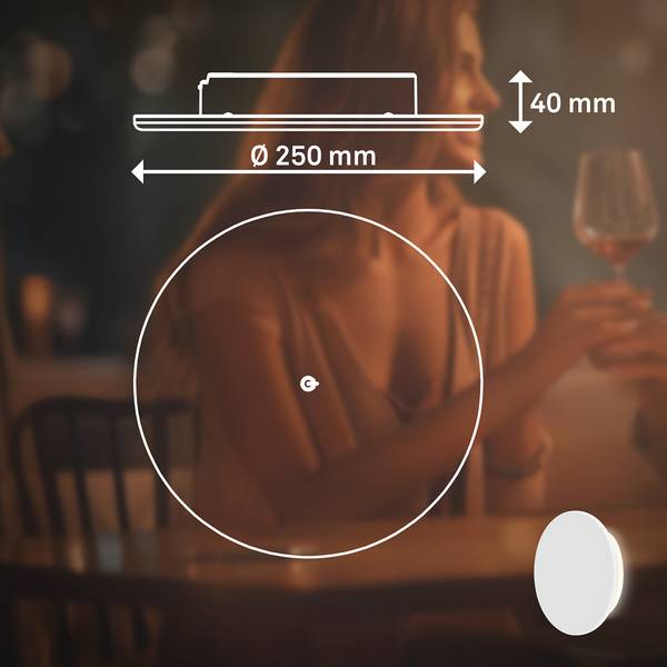 LED Akku Wandleuchte Aurora - Weiß