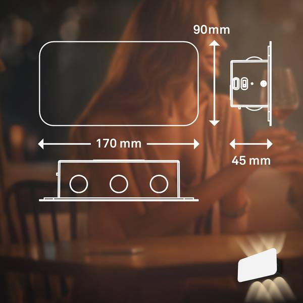 LED Akku Wandleuchte Meluna - Weiß