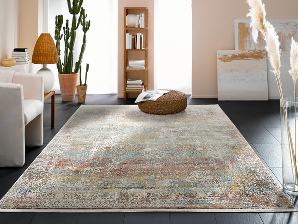 Kurzflorteppich Auroras Elegance - Mischgewebe - Multicolor - 80 x 150 cm