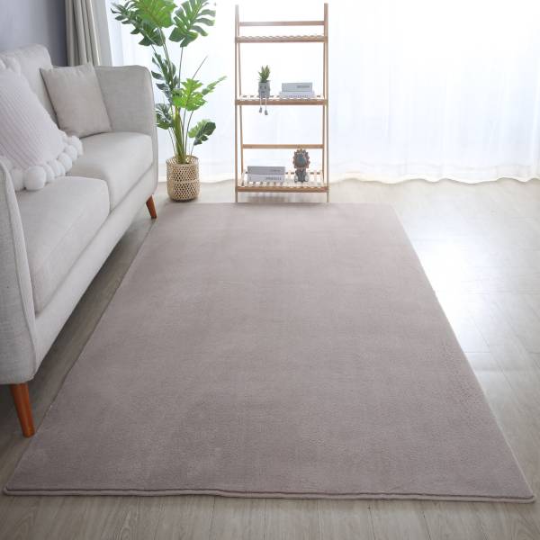 Kurzflorteppich Sky - Polyester - Beige - 80 x 150 cm