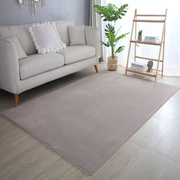 Kurzflorteppich Sky - Polyester - Beige - 80 x 150 cm