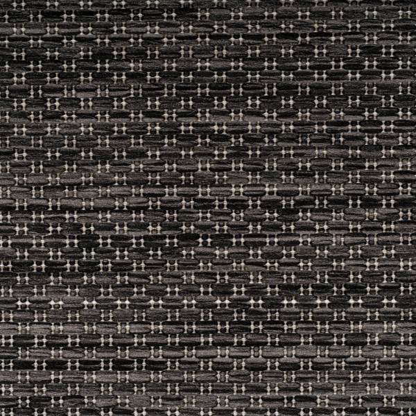 Outdoorteppich Relax rund - Polypropylene / Polyester - Schwarz - Durchmesser: 120 cm