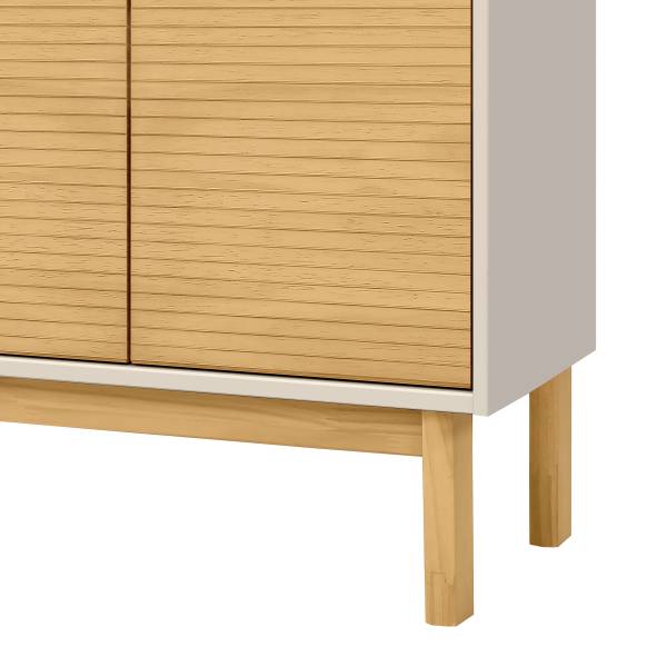 Massiver Waschbeckenunterschrank CAVA - Pinie massiv - Beige / Pinie Natur