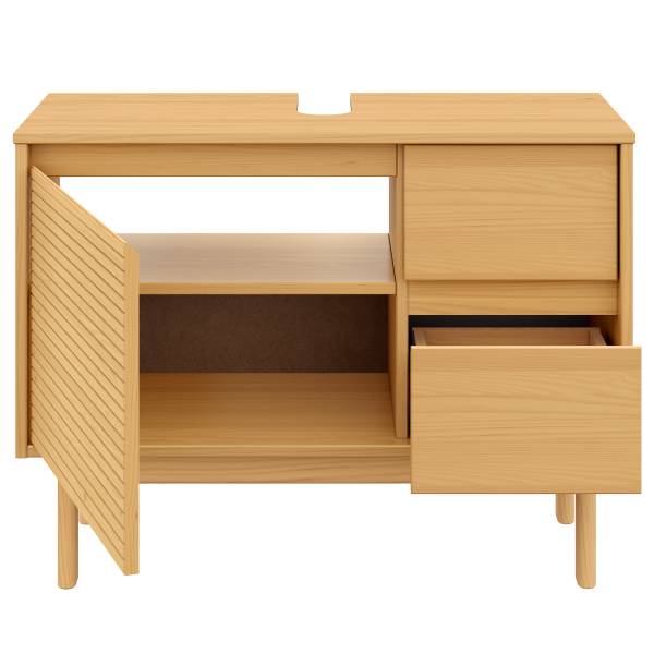 Waschbeckenunterschrank STADY - Pinie massiv - Pinie Natur