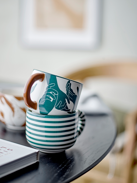 Tasse Carim 3er-Set - Steingut - Grün / Braun