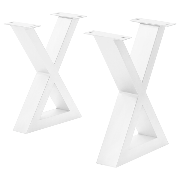 Bankgestell KAPRA - Eisen - Weiß - X-Form