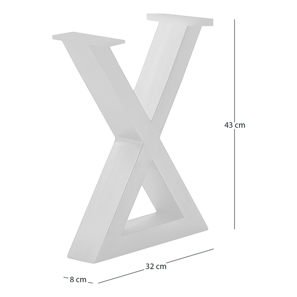 Bankgestell KAPRA - Eisen - Weiß - X-Form