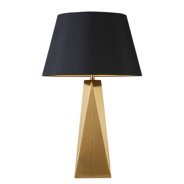 Tischleuchte Maldon - Gold - Mischgewebe - Stahl - Polycarbonat - 33 x 58 x 33 cm