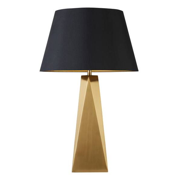 Tischleuchte Maldon - Gold - Mischgewebe - Stahl - Polycarbonat - 33 x 58 x 33 cm