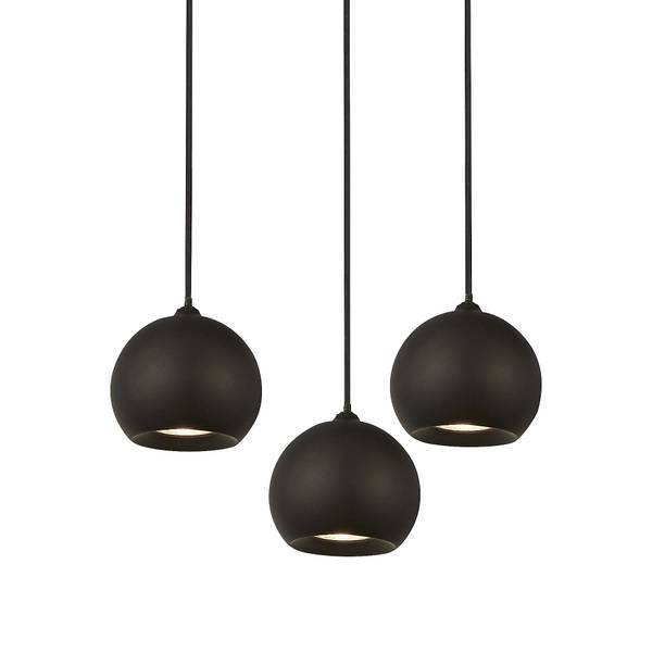 Pendelleuchte Eindhoven - Schwarz - Stahl - 39 x 11 x 39 cm