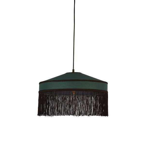 Lampenschirm Tabalak - Grün - Mischgewebe - Stahl - 40 x 23 x 40 cm
