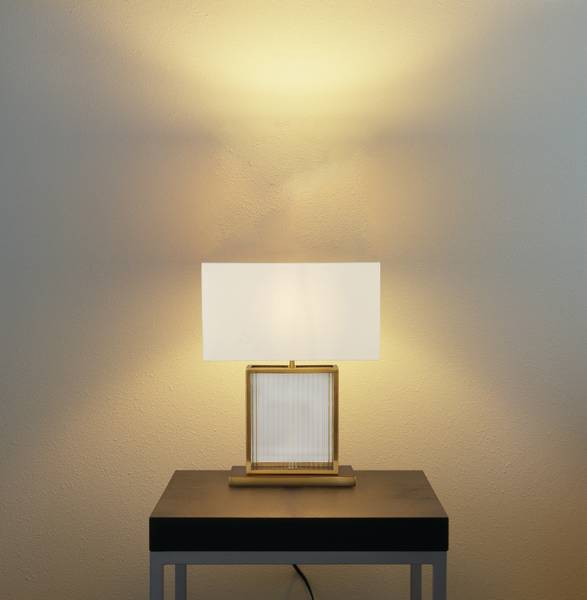 Tischleuchte Clarendon - Messing - Samt - Stahl - Polycarbonat - 20 x 53 x 40 cm