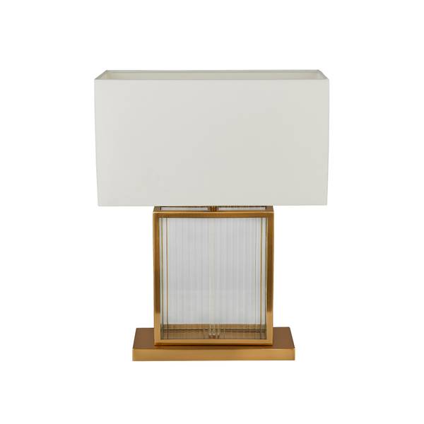 Tischleuchte Clarendon - Messing - Samt - Stahl - Polycarbonat - 20 x 53 x 40 cm