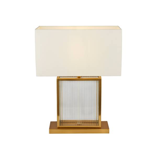 Tischleuchte Clarendon - Messing - Samt - Stahl - Polycarbonat - 20 x 53 x 40 cm