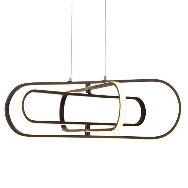 Pendelleuchte Clip - Schwarz - Stahl - Silikon - 75 x 24 x 80 cm