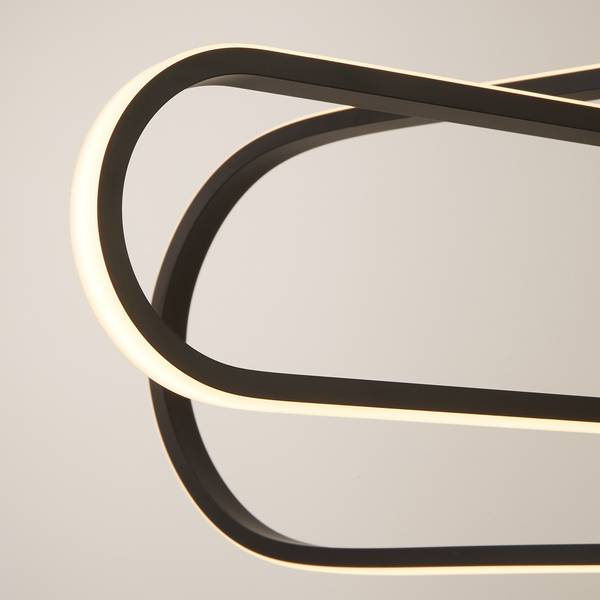 Pendelleuchte Clip - Schwarz - Stahl - Silikon - 75 x 24 x 80 cm