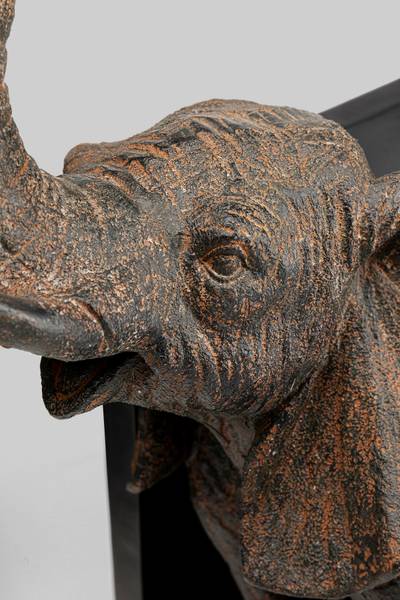 Buchstütze Elephants 2er-Set - Braun - Polyresin - 31 x 25 x 21 cm