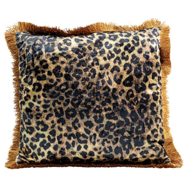 Dekokissen Leo Fringe - Multicolor - Polyester PVC - 45 x 45 x 12 cm