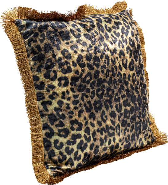 Dekokissen Leo Fringe - Multicolor - Polyester PVC - 45 x 45 x 12 cm