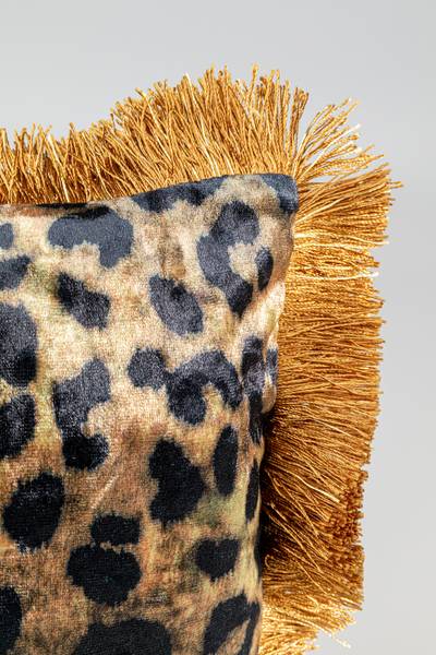 Dekokissen Leo Fringe - Multicolor - Polyester PVC - 45 x 45 x 12 cm