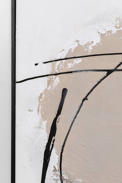 Leinwandbild Dust Typ A - Grau - Baumwollstoff - 100 x 100 x 2.8 cm