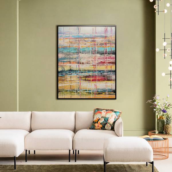 Leinwandbild Orizzonte - Multicolor - Kaltschaum - 80 x 100 x 4 cm