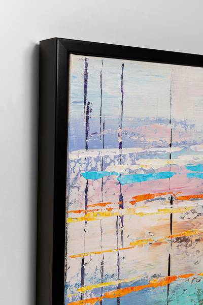 Leinwandbild Orizzonte - Multicolor - Kaltschaum - 80 x 100 x 4 cm