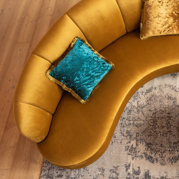 Dekokissen Cannes Petrol - Blau - Polyester PVC - 45 x 8 x 45 cm