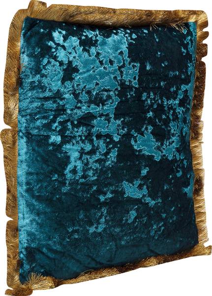 Dekokissen Cannes Petrol - Blau - Polyester PVC - 45 x 8 x 45 cm